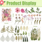 110Pcs Dried Flowers for Crafts, Pressed Flowers for Resin Molds, Dry Flowers - Image 2