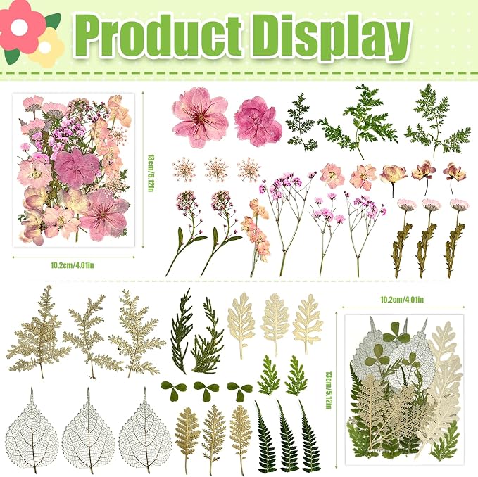 110Pcs Dried Flowers for Crafts, Pressed Flowers for Resin Molds, Dry Flowers - Image 2