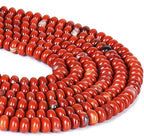 ICAI Beads 5x8mm Natural Red Jasper Rondelle Spacer Loose Beads - Image 2