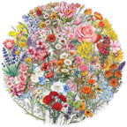 60Pcs Nature Flower Botanical PET Stickers Waterproof Aesthetic Floral - Image 2