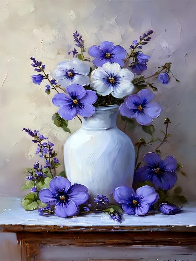 GXGLLPZBY Painting by Numbers for Adults Beginner, Flower Adult Paint by Number by GXGLLPZBYZBYHW