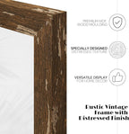 puthiac 11x14 Rustic Farmhouse Picture Frame, Warm Walnut, 1 Pack | Distressed - Image 2