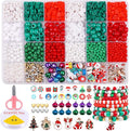Wuollgess 2600 PCS Christmas Beads, Clay Beads Kit, Pony Beads and Glass Seed by Wuollgess