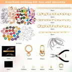 Wurosi 325Pcs Charms Lip Gloss Keychain Making Kit, Including 20 Keychain Clips - Image 2