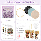Uniartfy 3 Sets Embroidery Kit for Beginners - Image 2