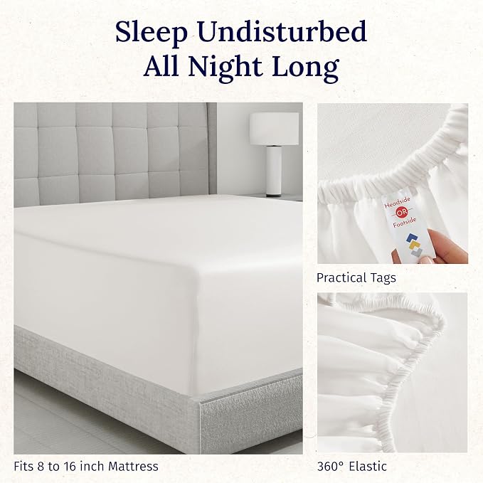 Luxuriously Soft Deep Pocket King Fitted Sheet Only - Image 6