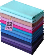 HaoFeiJH 12 Rolls 8"x20" 1.6mm Thick Soft Felt Fabric Sheets – 12 Assorted by HaoFeiJH