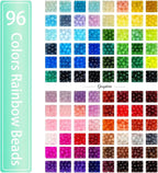 2500PCS 8mm Glass Beads Bracelet Making Kit, 96 Colors Crystal Beads - Image 2