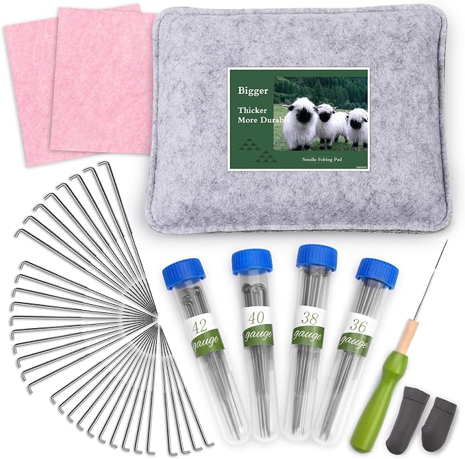 WONVOC Needle Felting Pad, 9.84 x 7.87 x 1.38'', Needle Felting Tools by wonvoc