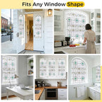 OHTMERU 3D Stained Glass Window Privacy Film, Heat Control UV Blocking Static - Image 8