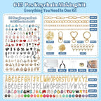 Himake 645Pcs Charms Lip Gloss Keychain Making Kit, DIY Bag Charm Kit - Image 2