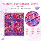 Tintnut Galaxy Permanent Vinyl 8 Sheets 12x10in Pink Purple Adhesive Vinyl | - Image 2