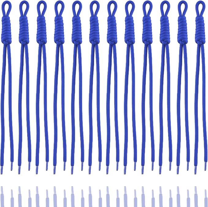 KJML DIY Paracord Keychain 12pcs Paracord Rope Keychain Braided Cord Rope Bag by KJMLDIY
