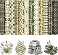 Tintnut Coffee Theme Heat Transfer Vinyl, 12 Sheets 12"x10" Iron on Vinyl | by Tintnut