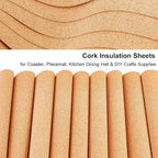 OLYCRAFT 10 Sheets 1mm Thick Cork Sheets 12x6.1 Inch Thin Cork Roll Brown Corks - Image 3