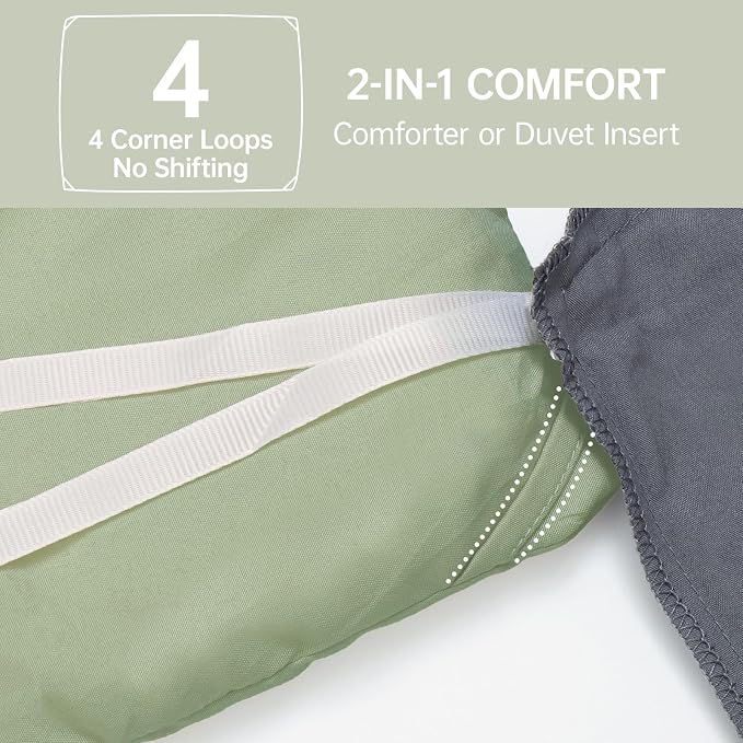 MUXHOMO Green King Size Comforter Set, All Season Ultra Soft Down Alternative - Image 6