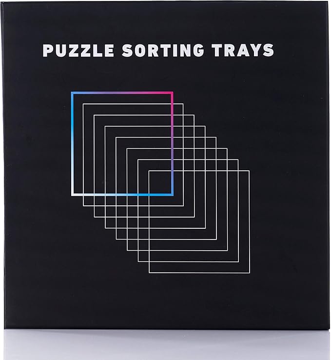 8 Black Puzzle Sorting Trays - Image 2