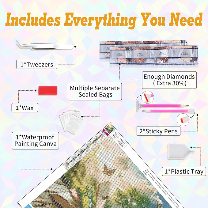 Magic Book Diamond Art Kits for Adults Beginners 14x14 in, DIY Craft Gift | - Image 6