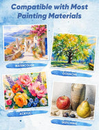 82 Sheets Watercolor Paper Bulk 9"x12", 110lb/230gsm Cold Press Thick Water - Image 6