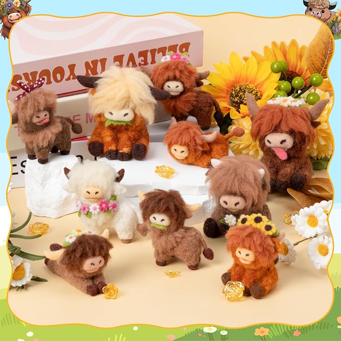 WATINC Highland Cow Needle Felting Kit - Image 4