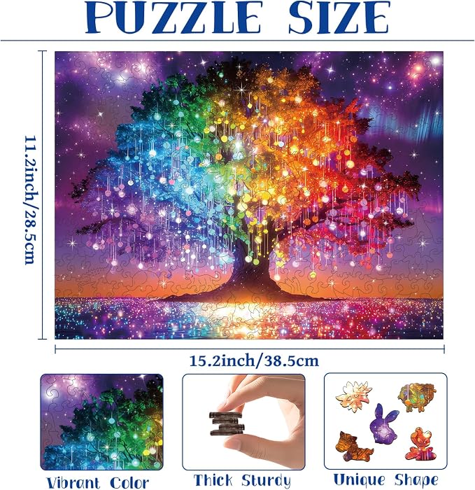 300pcs Wooden Puzzles for Adults Unique Animal Shaped Pieces | Colorful Funny - Image 2
