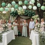 Panelee 12 Pcs Sage Green Eucalyptus Leaf Party Decorations Paper Lanterns 8 - Image 6