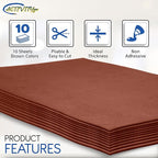 Brown EVA Foam Sheets, 9 x 12 Inch, 2mm Thick Handicraft Foam Paper - Image 3