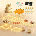 8 Pcs Clear Acrylic Buffet Risers by Qinzave