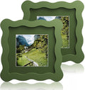 4x4 Wavy Picture Frame With Mat by Unknown