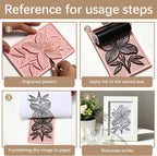 10 Pcs Rubber Stamp Carving Blocks Pink Soft Linoleum Blocks Round 2x2in and - Image 5