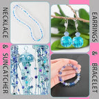636pcs Glass Beads for Jewelry Making - Image 4