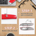DIYSELF 30 Pack Box Cutter Heavy Duty Aluminium Shell Utility Knife | SK5 Steel - Image 6