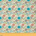 Feelyou Floral Upholstery Fabric by The Yard, Retro Birds Flower Outdoor Fabric by Feelyou