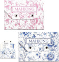 Leather Mahjong Card Clutch Holder Pouch Chinoiserie Floral Mahjong Card Sleeve by Wiooffen