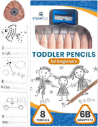 Learning Pencils For Toddlers 2-4 Years–Kids Pencils For Beginners, Toddlers by STEAMFLO