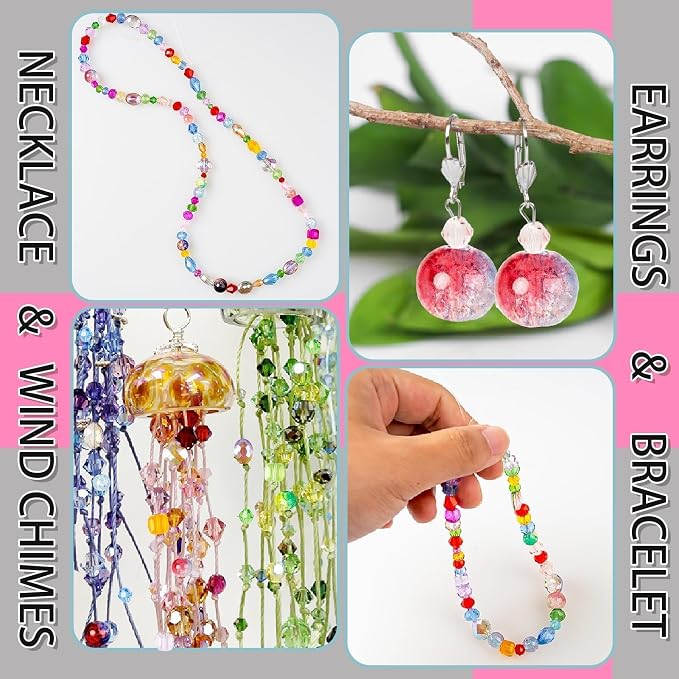 636pcs Glass Beads for Jewelry Making Assorted - Image 3