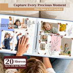 12x12 Inch Large 3 Ring DIY Scrapbook Photo Album, Linen Cover Scrapbook - Image 7