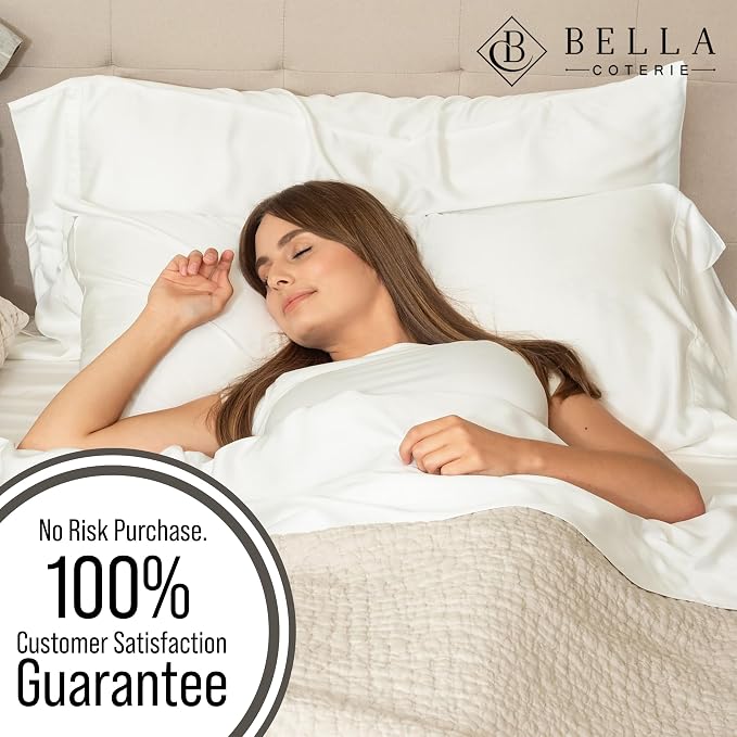Bella Coterie | Luxury Bamboo Viscose Queen Size Pillowcase Set | 100% - Image 5
