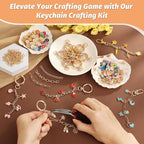 500Pcs Charms Lip Gloss Keychain Making Kit, DIY Craft Supplies - Image 7