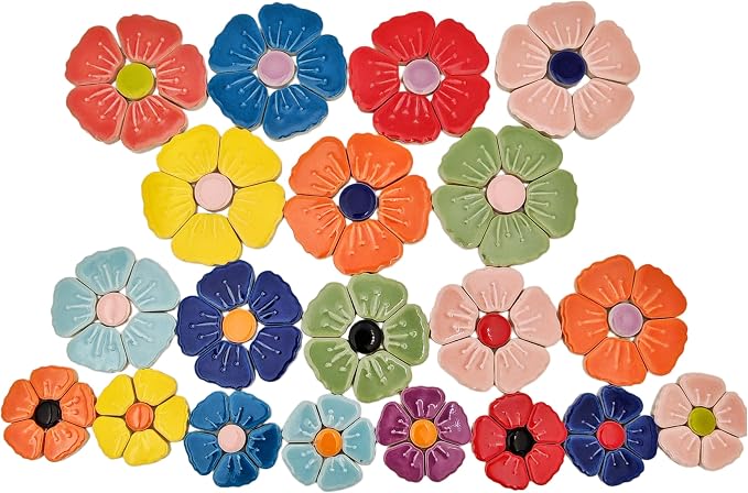 1.1lb Ceramic Mosaic Tiles, Mixed Colour Ceramic Mosaic Pieces - Image 8