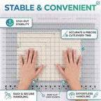 XL 17-3/4” x 22” Slotted Quilting Ruler, Accurate Fabric Strip Cutting - Image 5