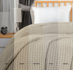 Utopia Bedding 100% Cotton Waffle Weave Blanket King Size - Image 2