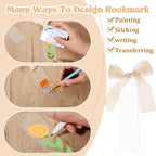 Yeaqee 100 Pcs Acrylic Bookmark Blanks Clear Bookmarks Acrylic Tags - Image 5