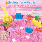 Mikiwon Ocean Sensory Bin, Sandbox Play Sand Art Kit - Image 6