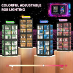 67" Display Cabinet with Glass Doors, 4-Tier Curio Cabinet with Many Color - Image 4