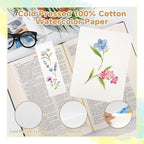152 PCS Blank Watercolor Cards & Bookmarks Kit, 140lb/300gsm Cotton Paper - Image 2