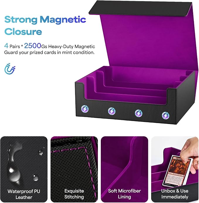 UAONO Trading Card Storage Box, Holds 1800 Sleeved Cards - Image 5