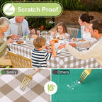 Smiry Square Table Cloth, Waterproof Vinyl Tablecloth - Image 5