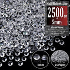2500pcs 5mm Resin Rhinestones Bulk, Transparent Flatback Round Jelly - Image 2