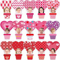 AUGSUN 60pcs Valentine's Day Bulletin Board Decorations Hot Air Balloon Cutouts by AUGSUN